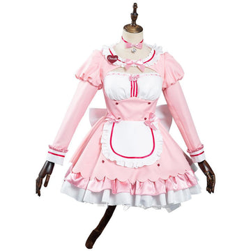 Anime Nekopara Chocola/Vanilla Mucama Falda Cosplay Disfraz Halloween Carnaval Traje